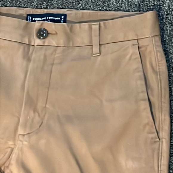 Everlane Uniform khaki beige flat front slim fit pants cotton blend 30x30 men 30 - Picture 7 of 14